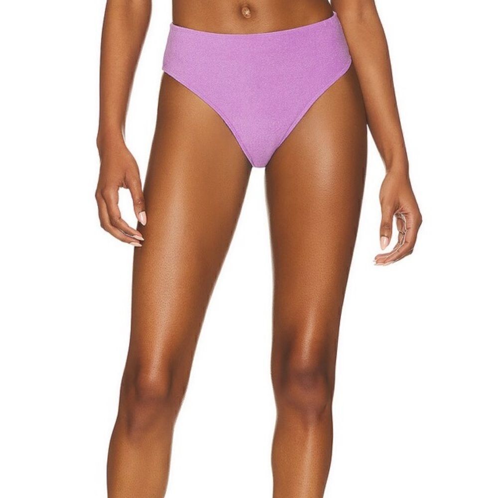 Faithfull The Brand Citra Bikini Bottom in Grape NEW Size 12/XXL